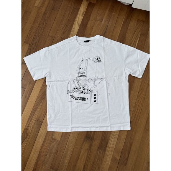 Stay Ribelle Men's T-Shirts Shootout Skulls Size XXL - Picture 1 of 3